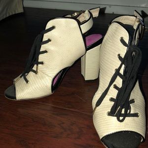 White/ cream Juicy Couture heels